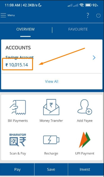 hdfc balance check by app